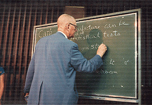 deming at chalkboard
